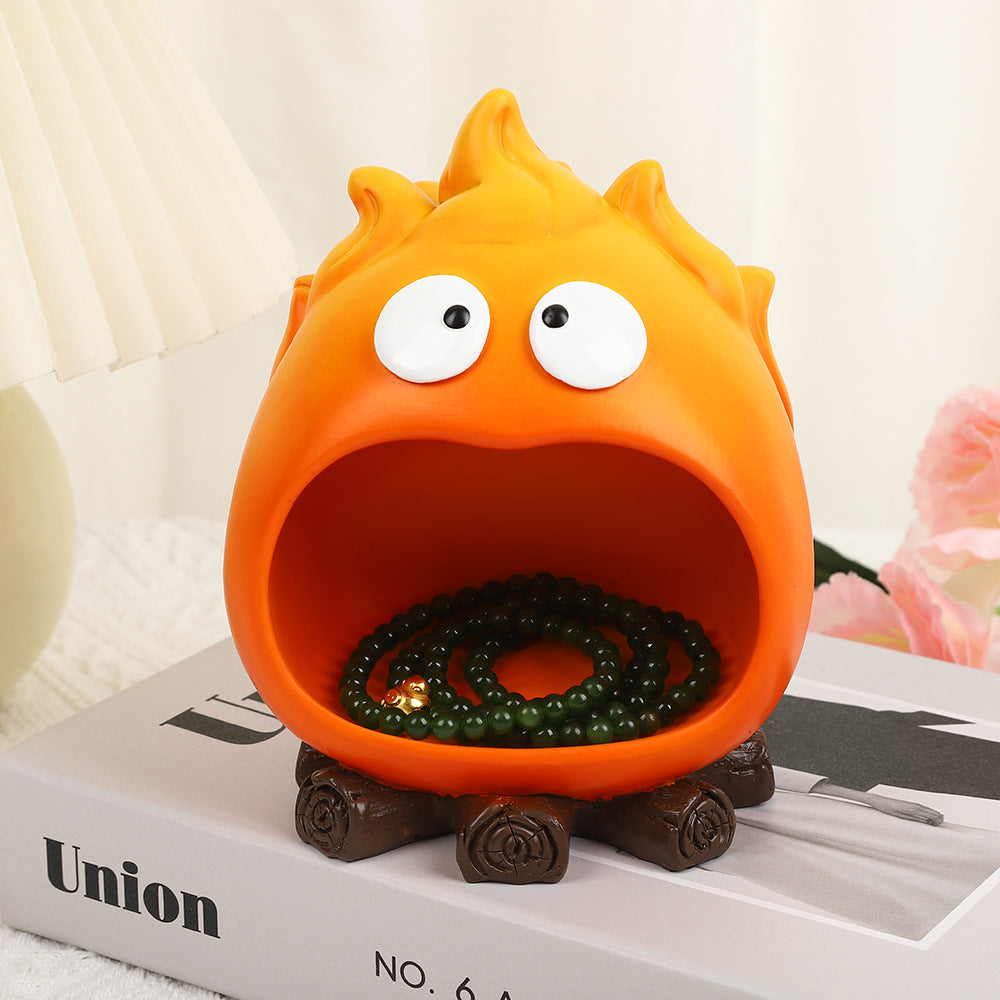 NNEDSZ - Bandeja para llaves con forma de llama de dibujos animados creativa: almacenamiento divertido y decorativo para la entrada o la sala de estar 