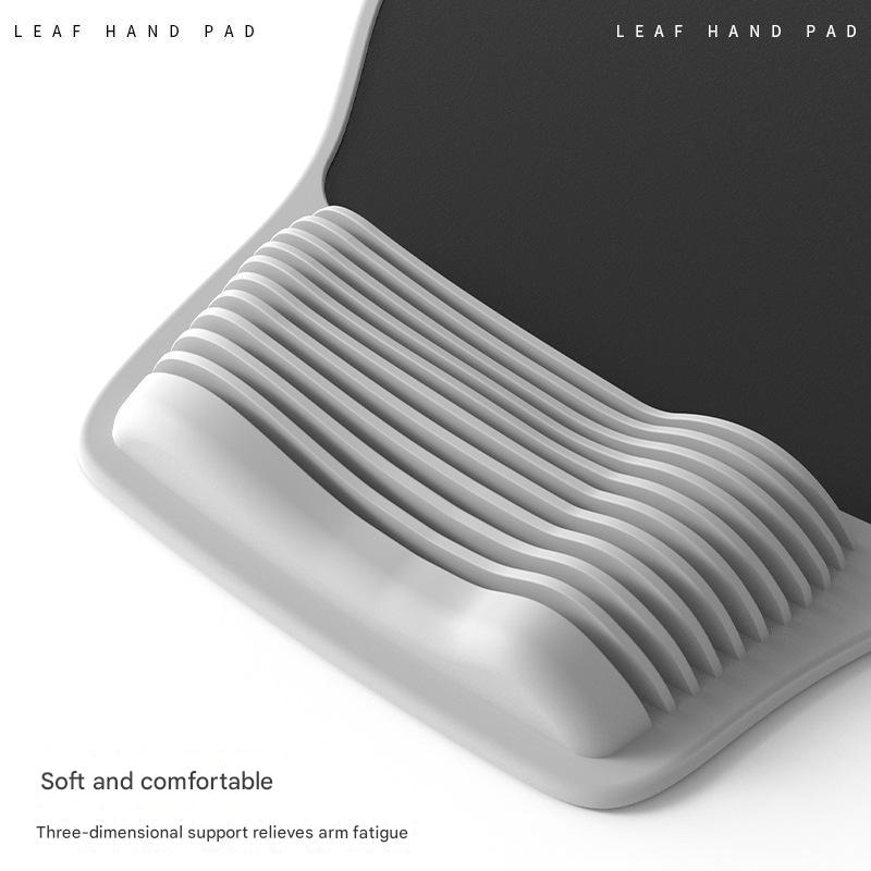 NNEDSZ Brown Ergonomic Silicone Mouse Wrist Rest Pad - Comfortable Hand Support for Keyboard and Mouse