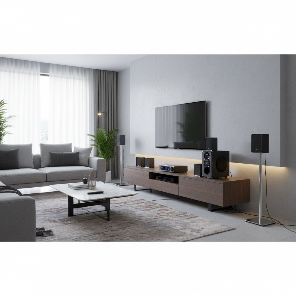 Sistema de altavoces de sonido envolvente Bluetooth de 5.1 canales beFree Sound en color negro