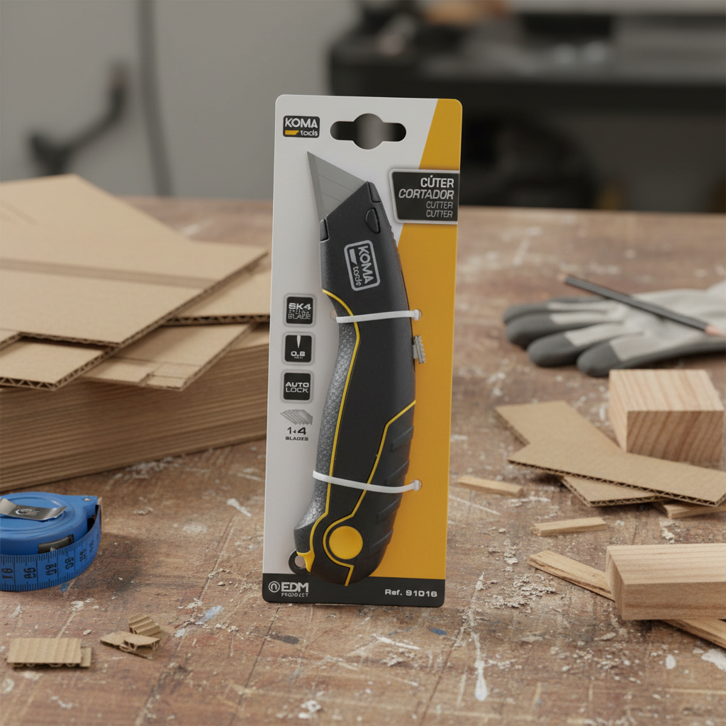 Cortador Koma Tools Retráctil Aluminio ABS