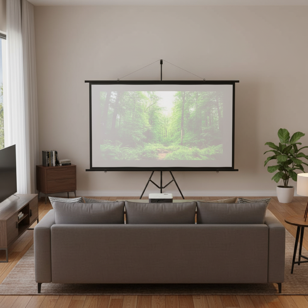 vidaXL projection screen Home Theater Screen Pull-down Projector Screen 4:3