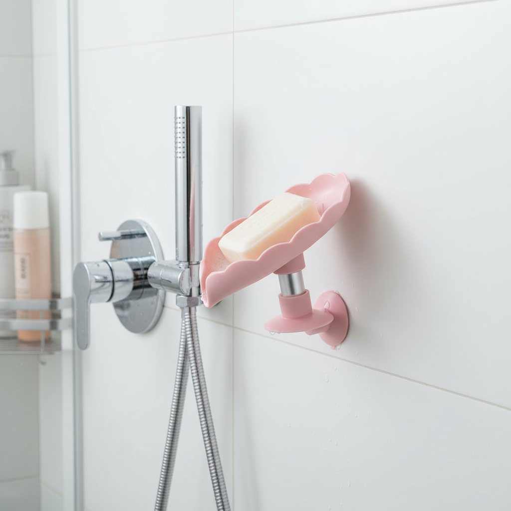 Leaf Shape Soap Box Drain Soap Holder Box Bathroom Shower Soap Holder sponge Storage Plate Tray Bathroom Supplies Bathroom Gadge