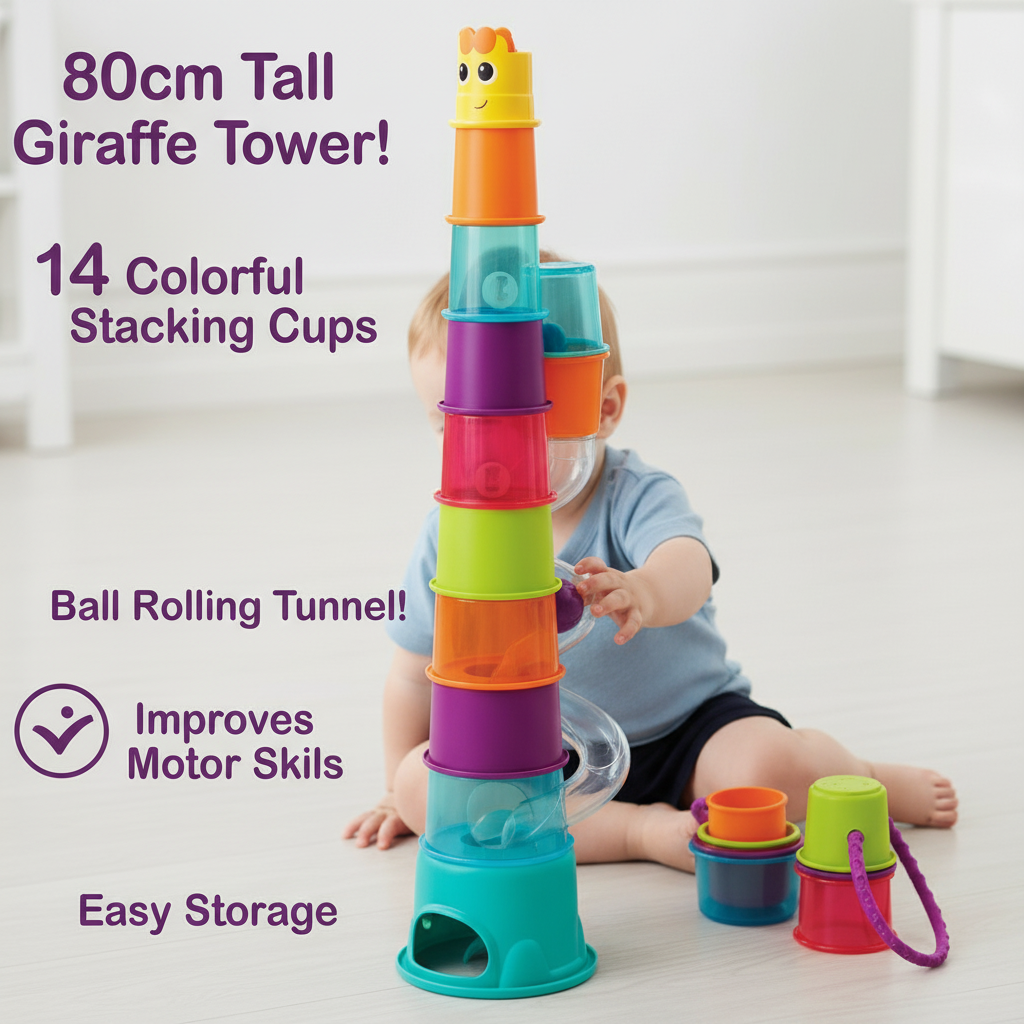 Juguete de construcción de torre de jirafa B-Kids 