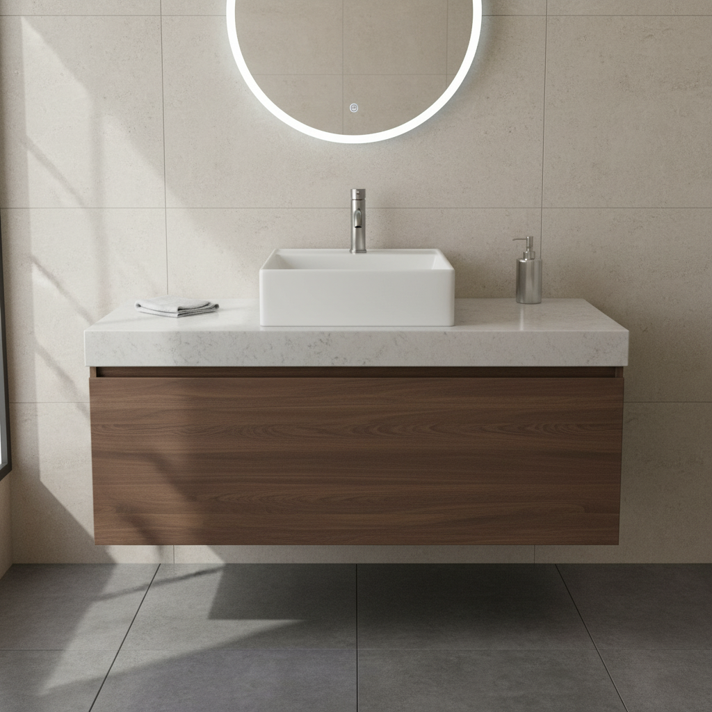 NNEIDS Ceramic Basin Bathroom Wash Counter