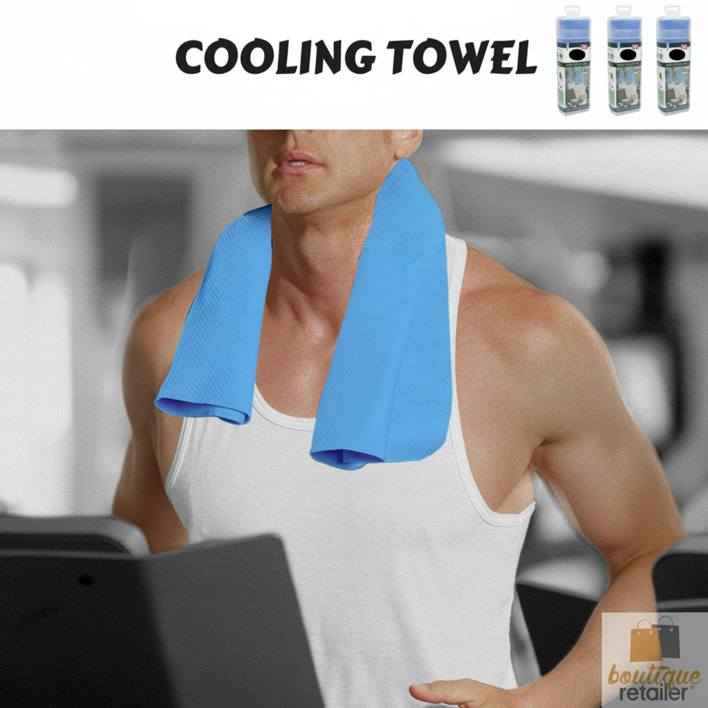 INSTANT COOLING TOWEL 3x UPF 50+ Ice Cold Sport Sweat Absorbing Leisure 66x43