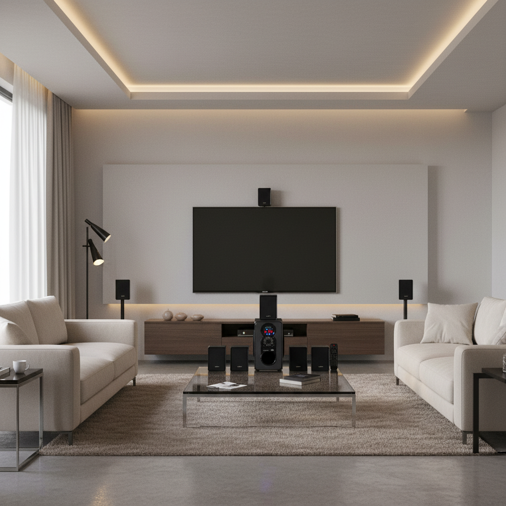 Sistema de altavoces de sonido envolvente Bluetooth de 5.1 canales beFree Sound en color negro