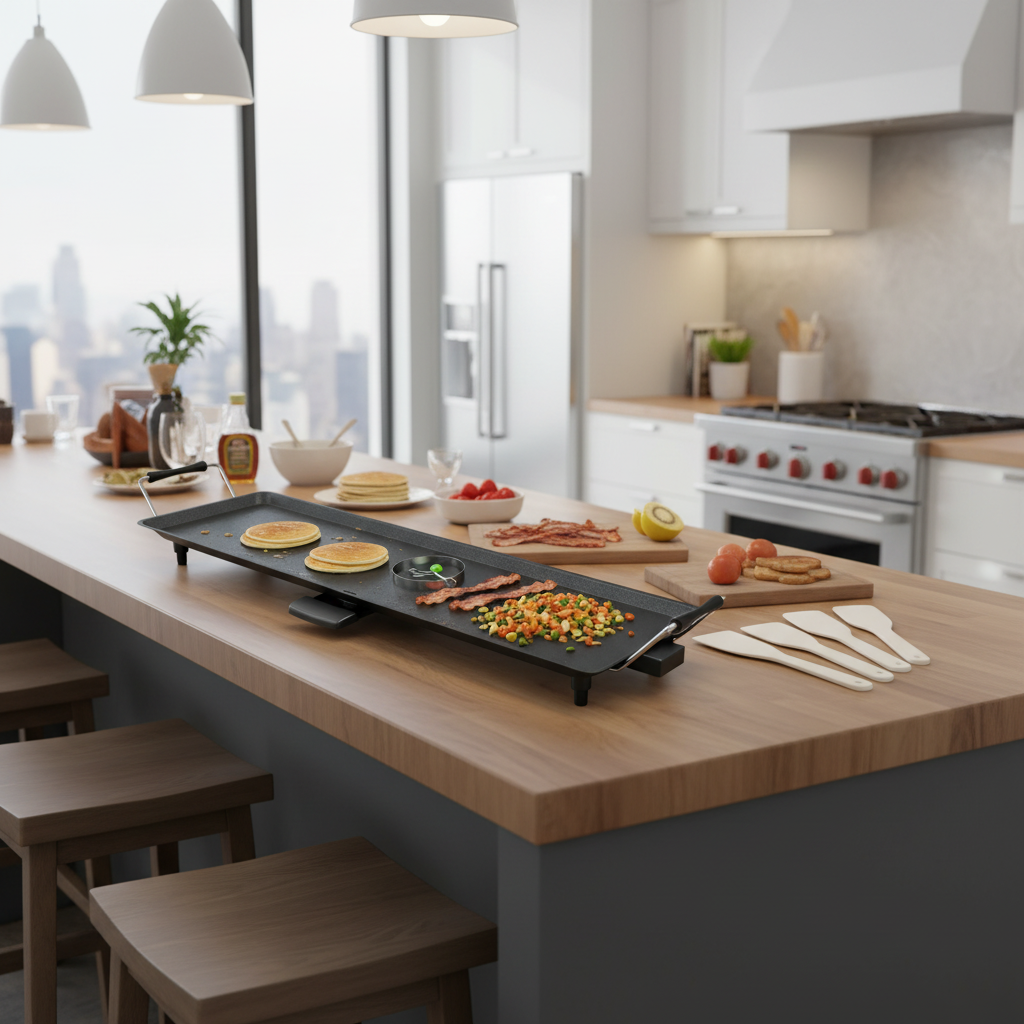 Parrilla eléctrica Teppanyaki de 35 pulgadas con temperatura ajustable