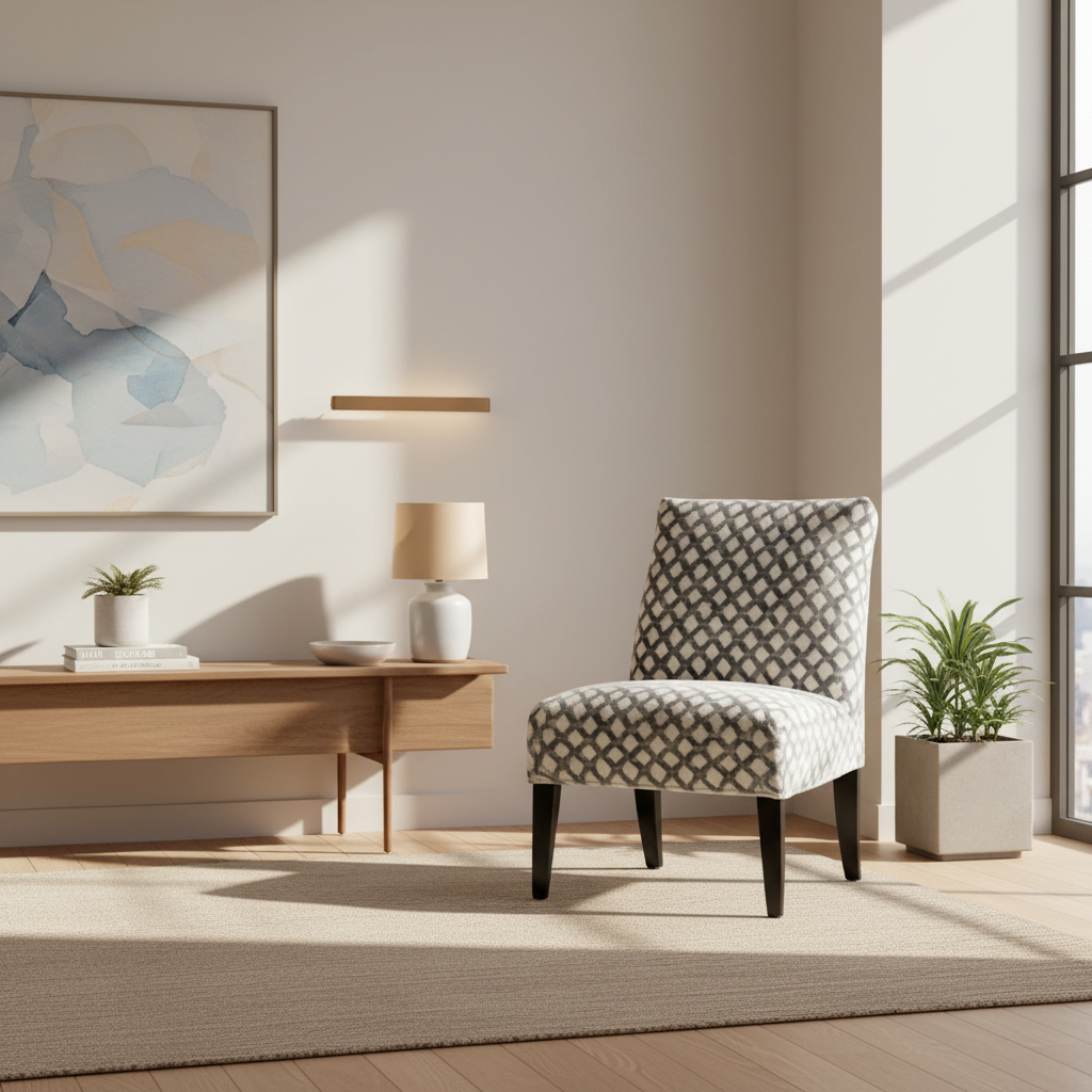 Silla decorativa geométrica gris Christopher Knight Home Muebles de sala de estar