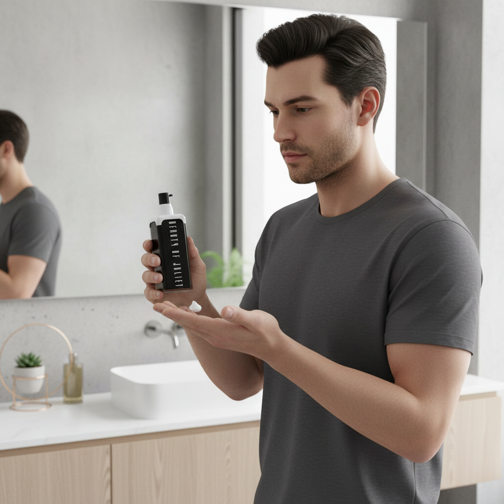 Suero antienvejecimiento de carbón vegetal para hombres