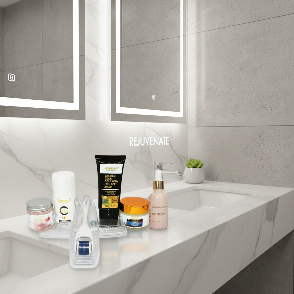 Paquete de cuidado de la piel antienvejecimiento Ammuri para una luminosidad juvenil