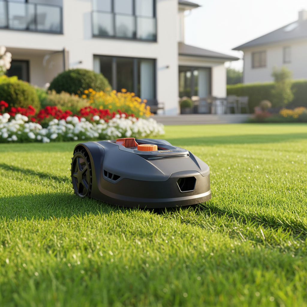 Riwall RRM 950 APP - WiFi and Bluetooth controlled battery-powered robotic lawn mower (3913006934)