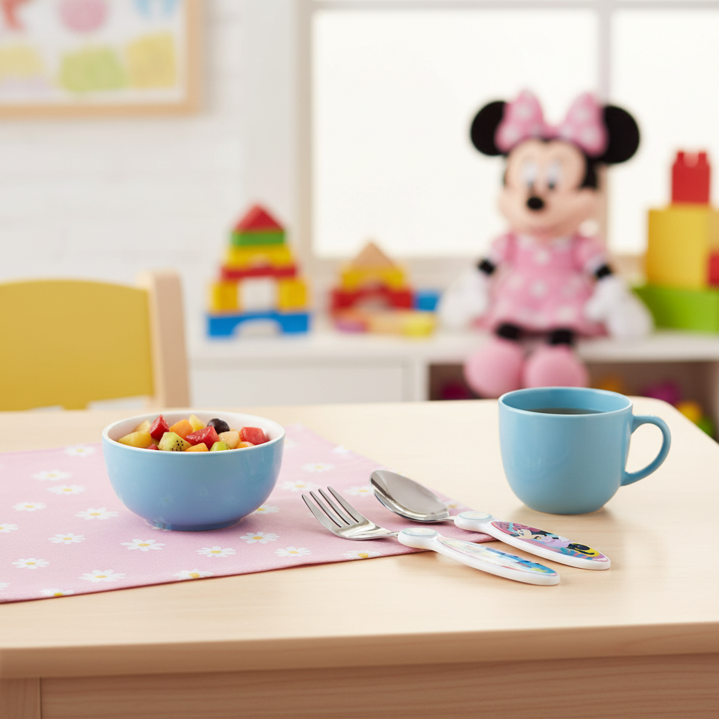Juego de cubiertos Minnie Licencias para niños - Cubiertos infantiles 