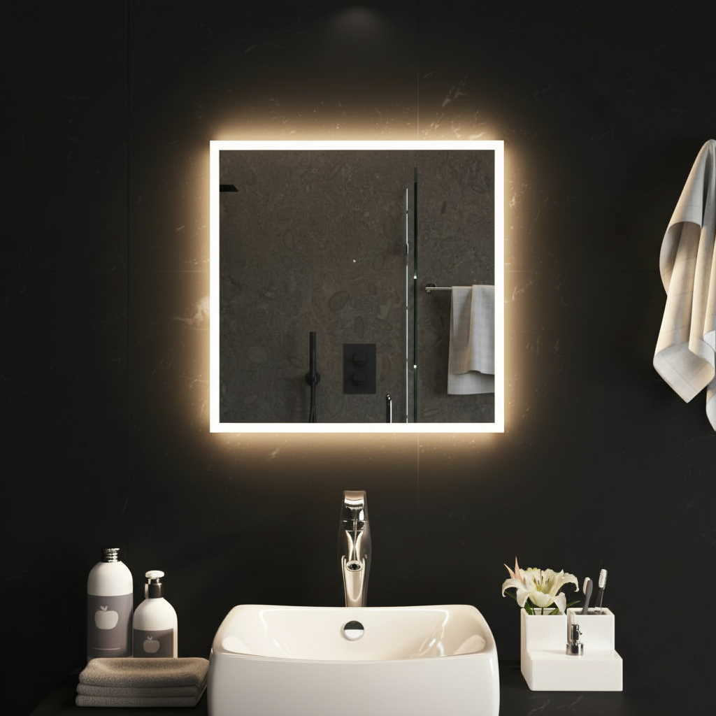 NNEVL LED Bathroom Mirror 50x50 cm