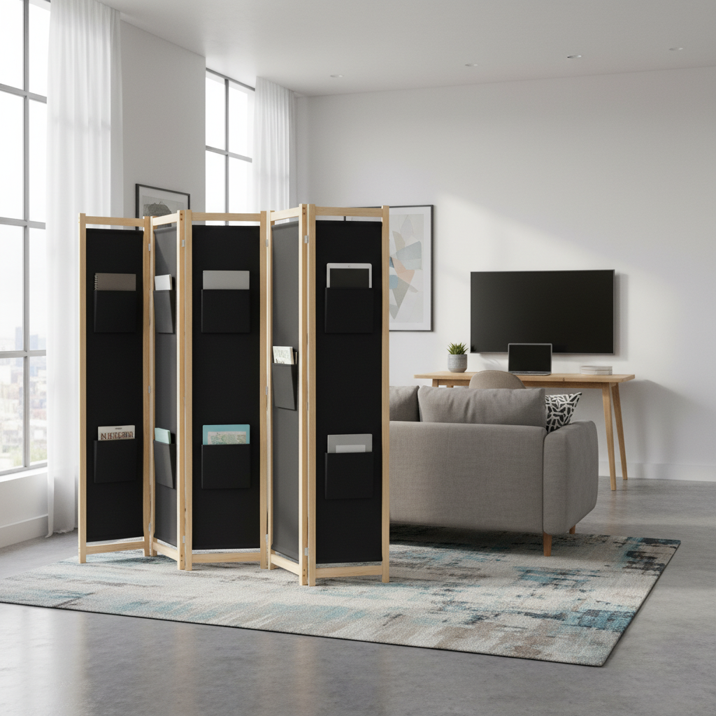 Biombo plegable vidaXL para el hogar, sala de estar, oficina, tela