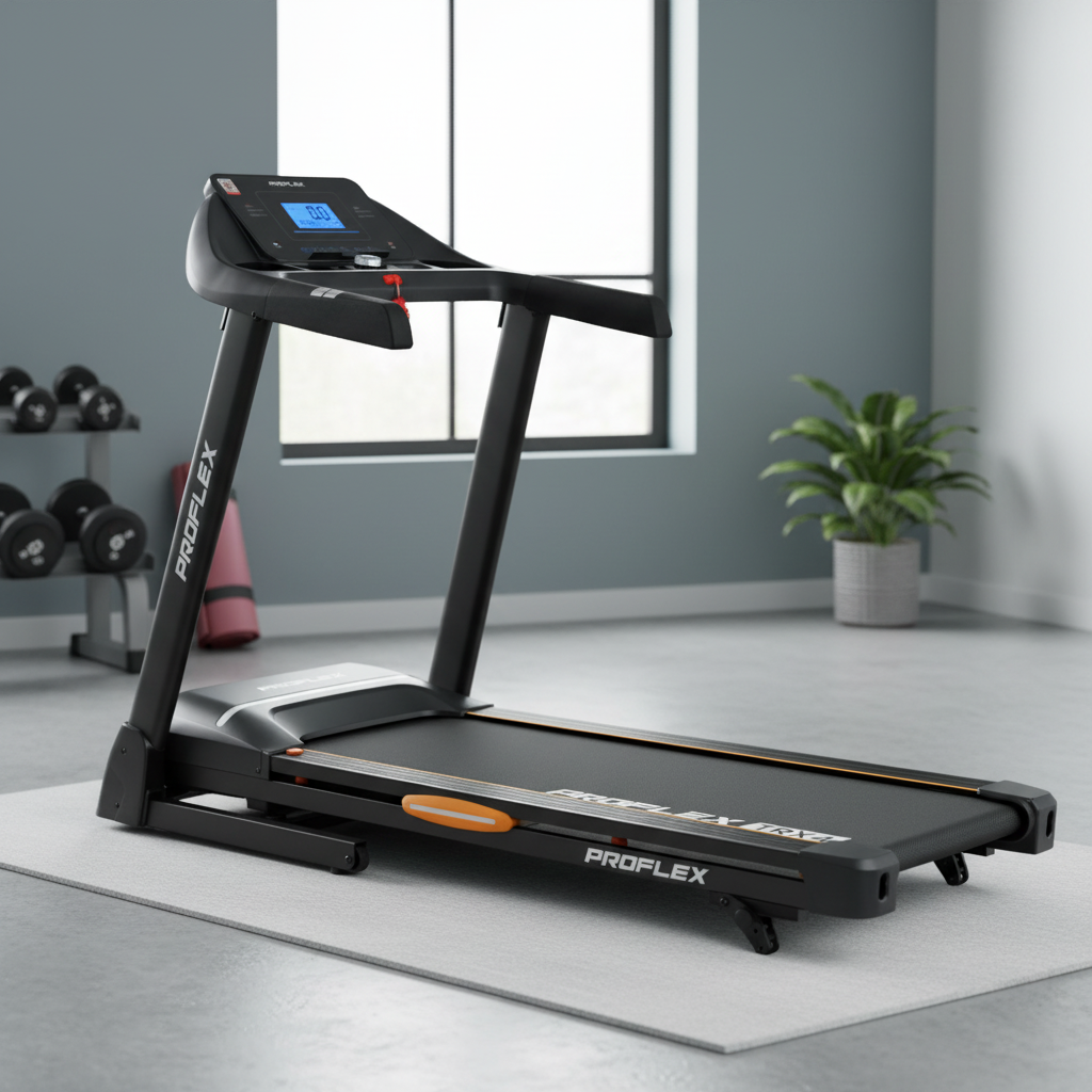 Electric Treadmill, Medium Size, Foldable, Suspension, Bluetooth, USB/MP3, Pulse Sensors, Fitness Tracker NNEMB TRX4