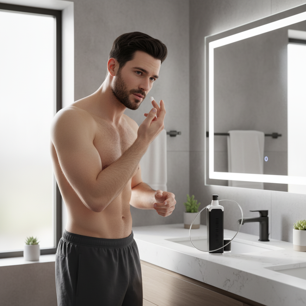 Crema hidratante de carbón para hombres