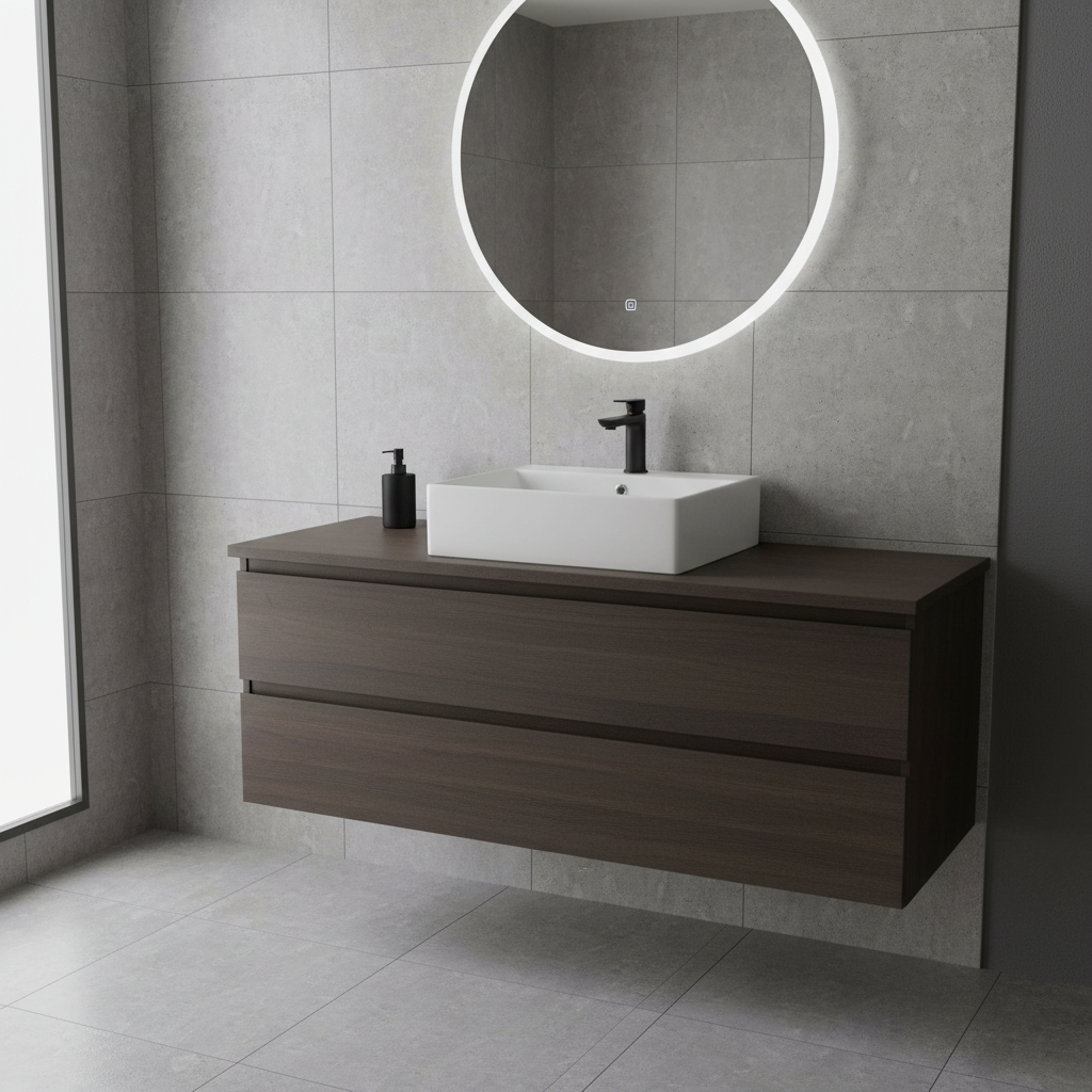 NNEIDS Ceramic Basin Bathroom Wash Counter