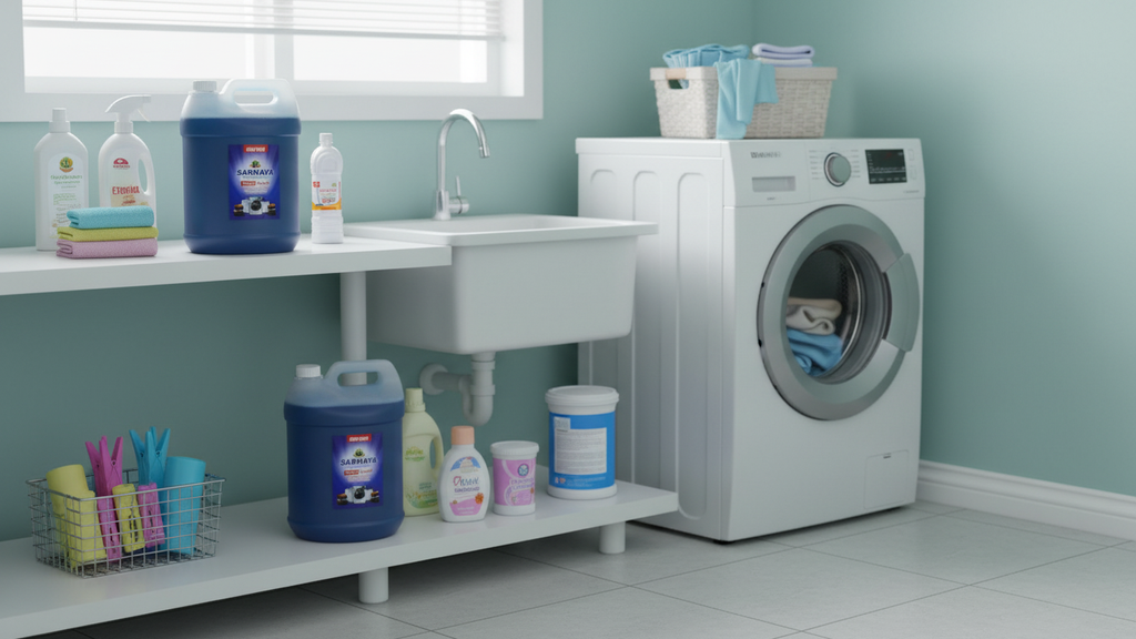 LIQUID DETERGENT 5 LTR & WHITE FLOOR CLEANER 1LTR