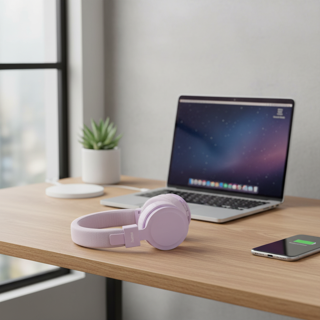 Hama Freedom Lit III Slúchadlá s mikrofónom Bezdrôtový Pres hlavu Hovor / hudba USB Typ-C Bluetooth Ružová (00221768)