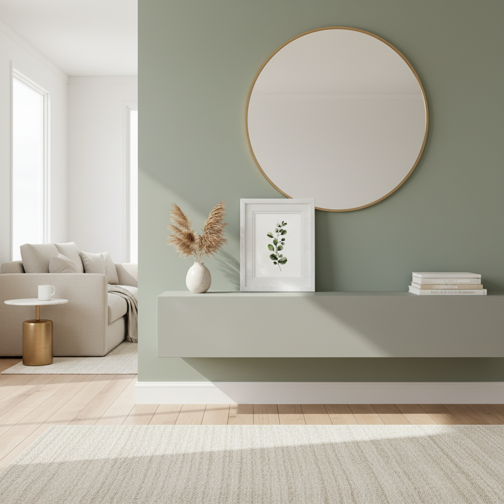 Impresión de acuarela con hojas verdes para decoración de pared de 3 dormitorios, cocina y sala de estar.