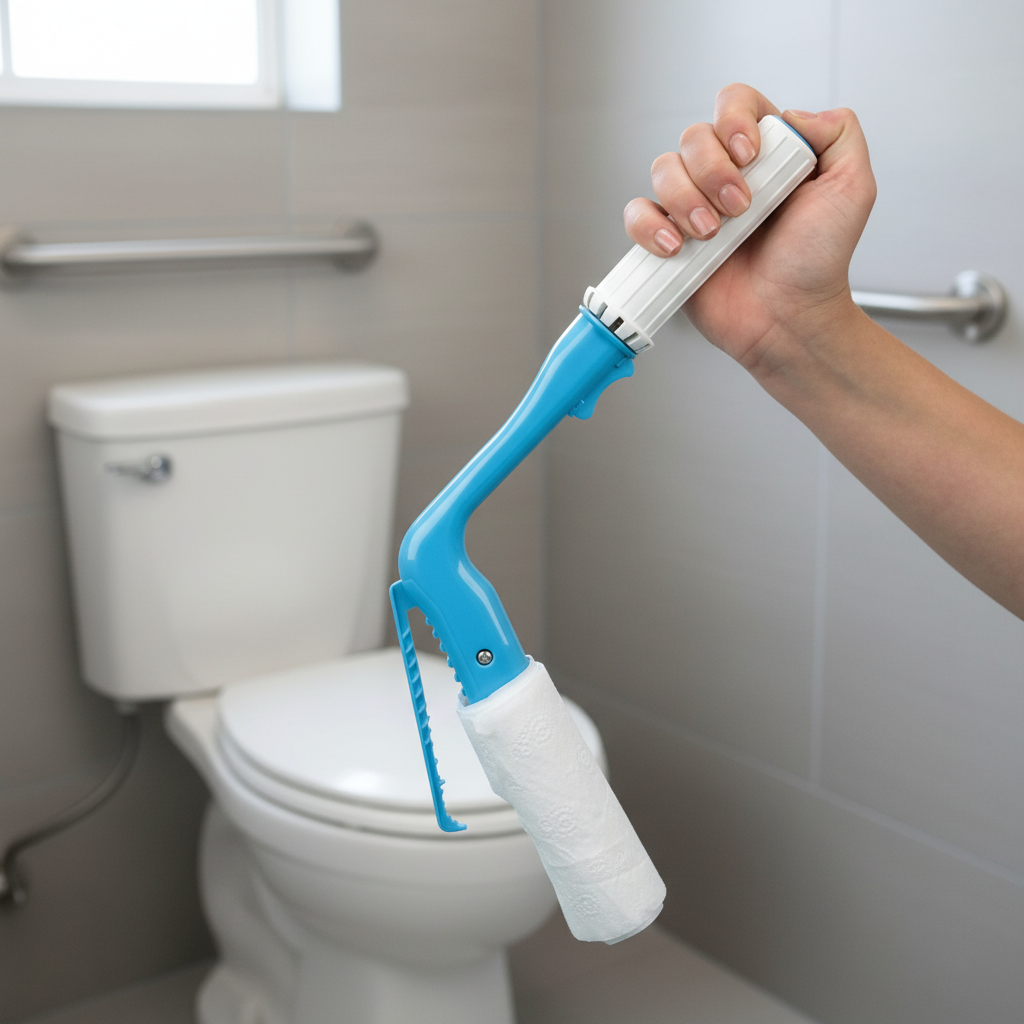 Self-Wipe Bathroom Toilet Aid