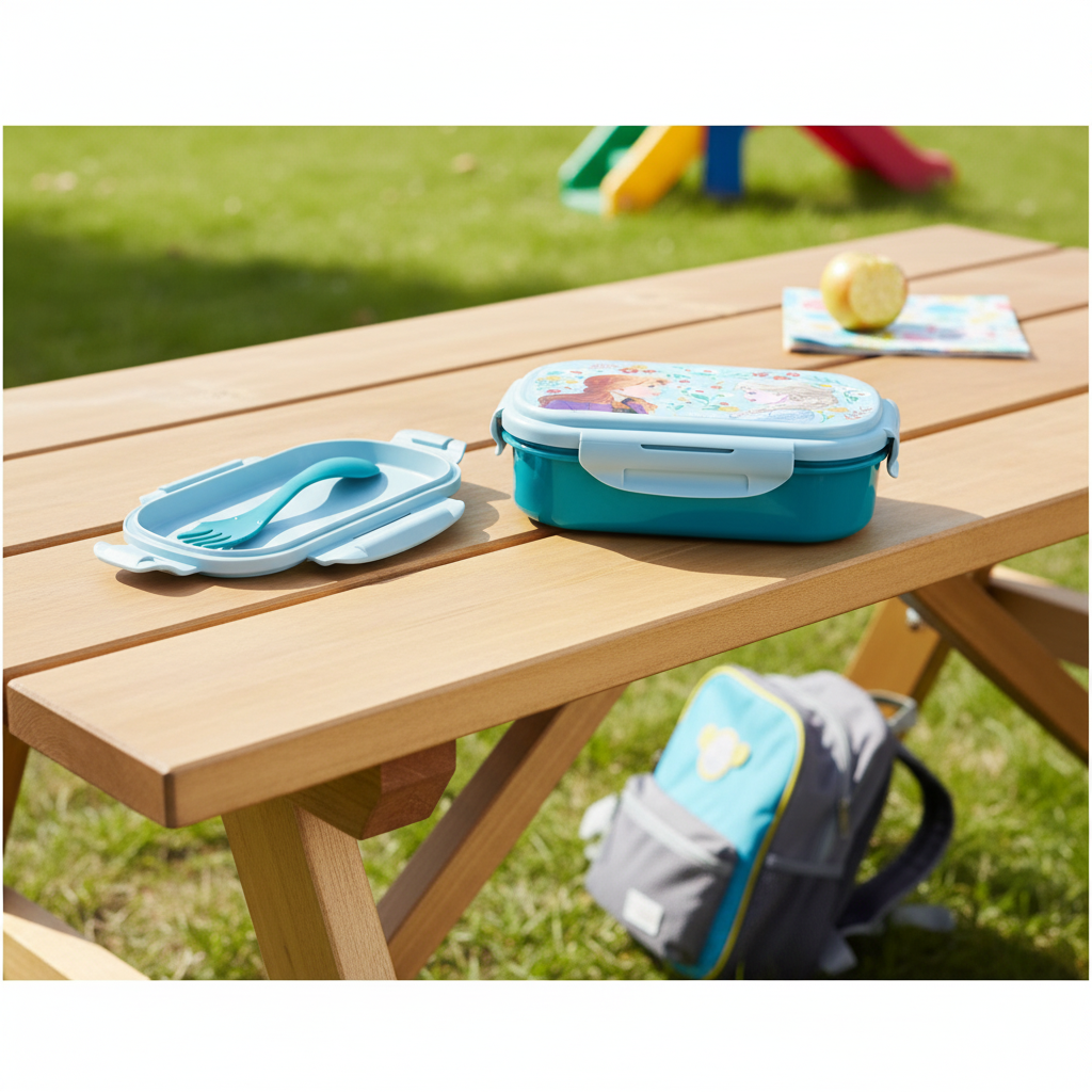 Fiambrera infantil Euroswan Frozen con cubiertos (21 x 14 x 6 cm) - Disney Frozen FR50014 