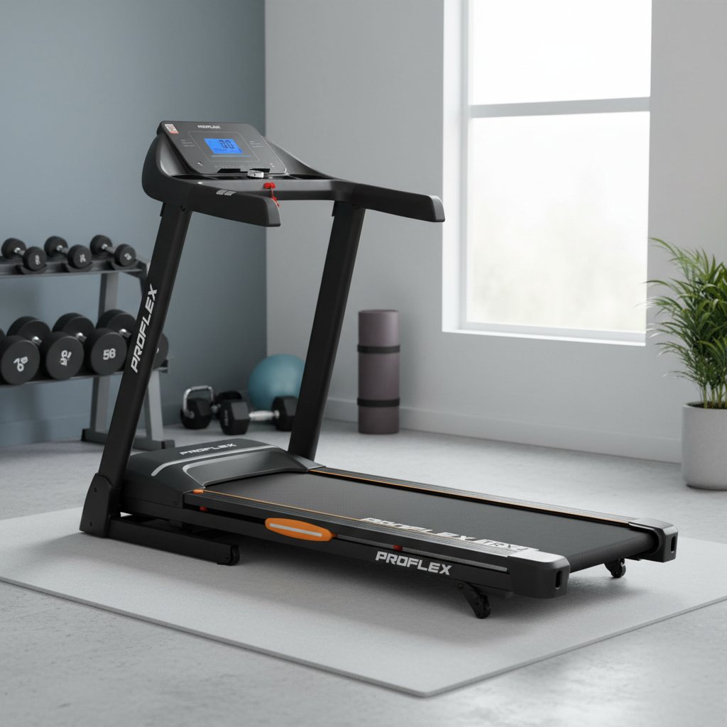 Electric Treadmill, Medium Size, Foldable, Suspension, Bluetooth, USB/MP3, Pulse Sensors, Fitness Tracker NNEMB TRX4