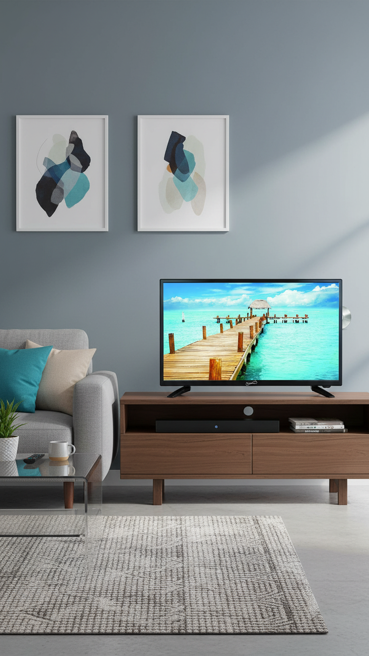 24" Supersonic 12 Volt AC/DC LED HDTV with DVD Player, USB, SD Card Reader and HDMI (SC-2412)