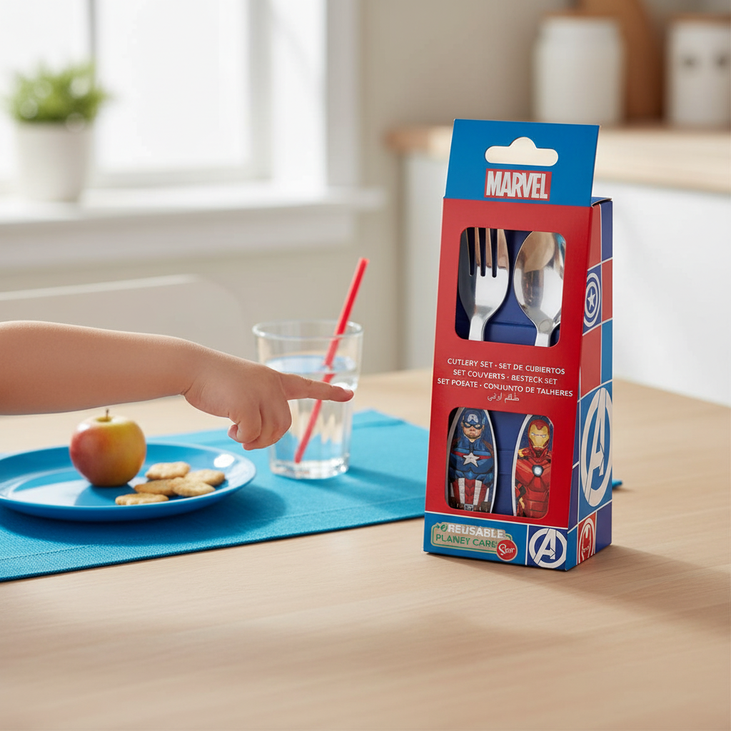 Juego de cubiertos Marvel Kids Licensing - Cubiertos infantiles 