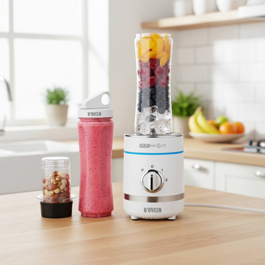 Sport Mix & Fit SB1100 Blender - White (NOVEENSB1100WHITE) N'oveen