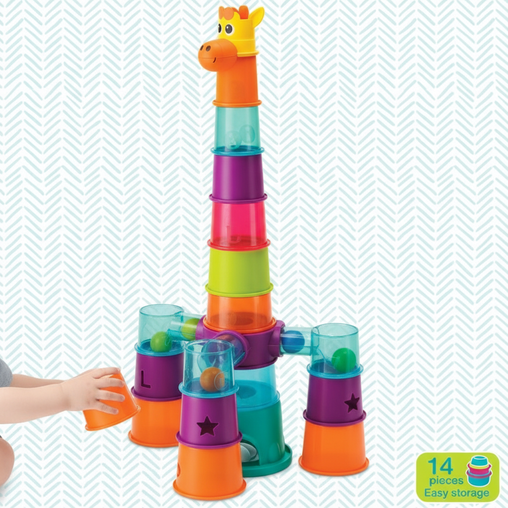 Juguete de construcción de torre de jirafa B-Kids 