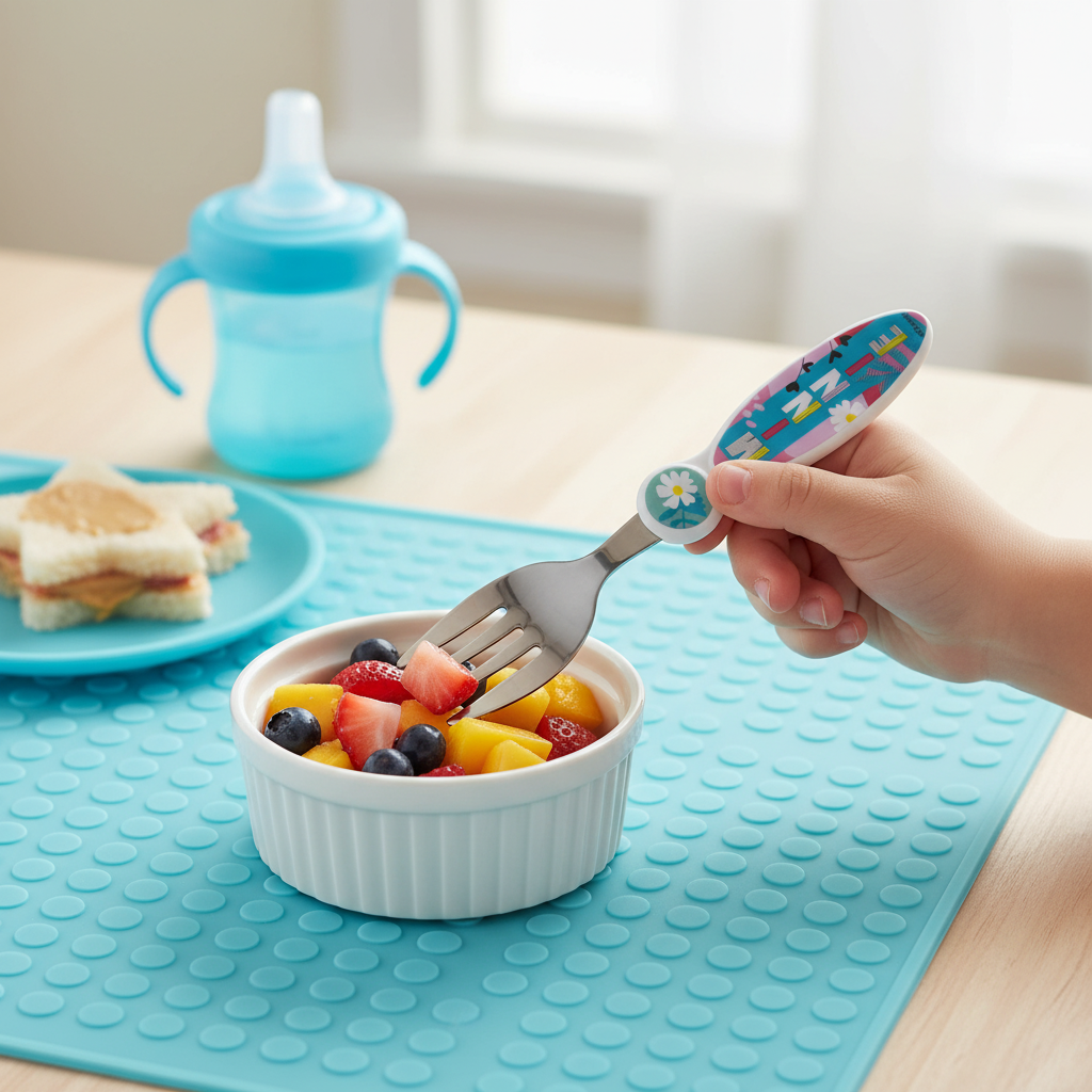 Juego de cubiertos Minnie Licencias para niños - Cubiertos infantiles 