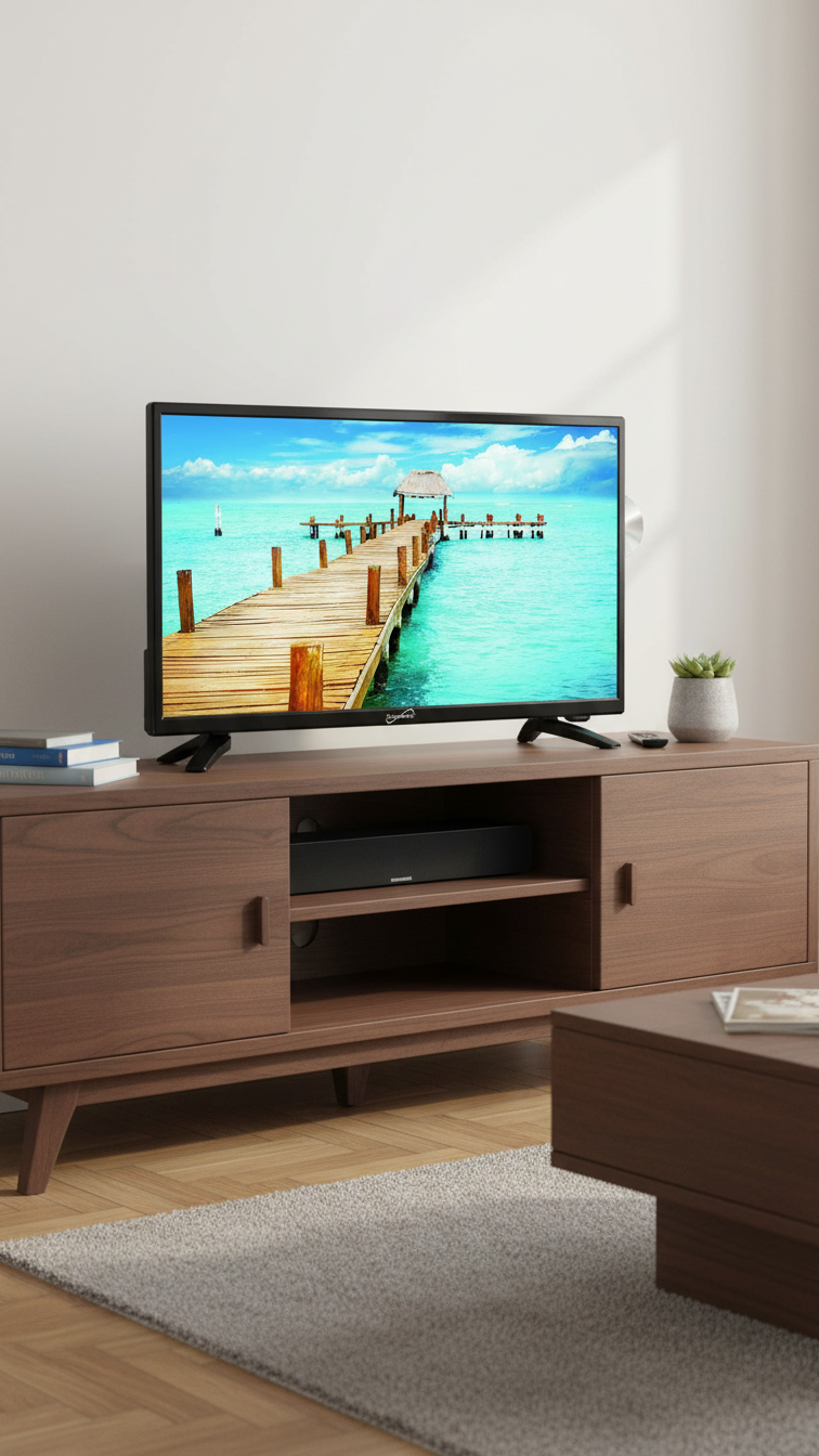 24" Supersonic 12 Volt AC/DC LED HDTV with DVD Player, USB, SD Card Reader and HDMI (SC-2412)