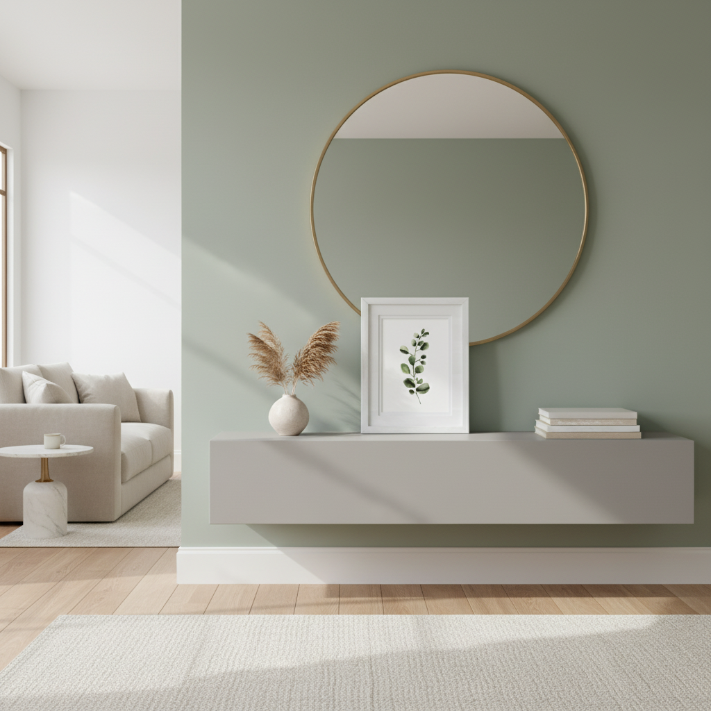 Impresión de acuarela con hojas verdes para decoración de pared de 3 dormitorios, cocina y sala de estar.