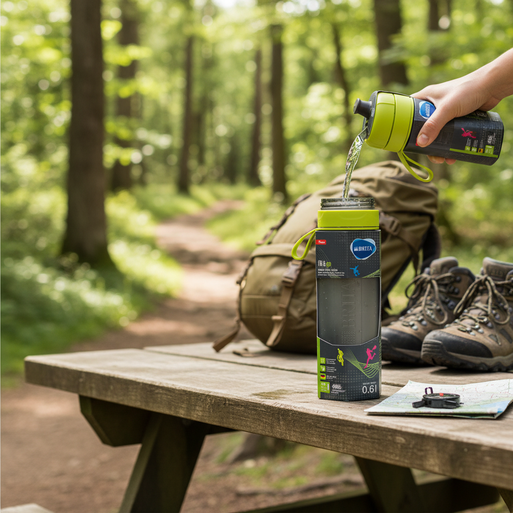 Brita Fill&Go Active Sport 600 ml Plastik Czarny, Limonka (FILL&GO ACTIVE 600ML LIME)