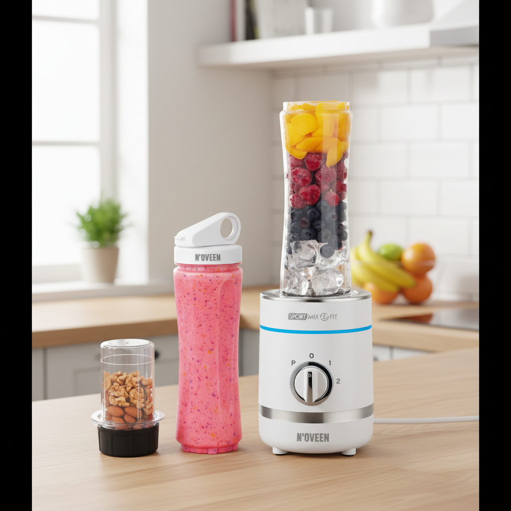 Sport Mix & Fit SB1100 Blender - White (NOVEENSB1100WHITE) N'oveen