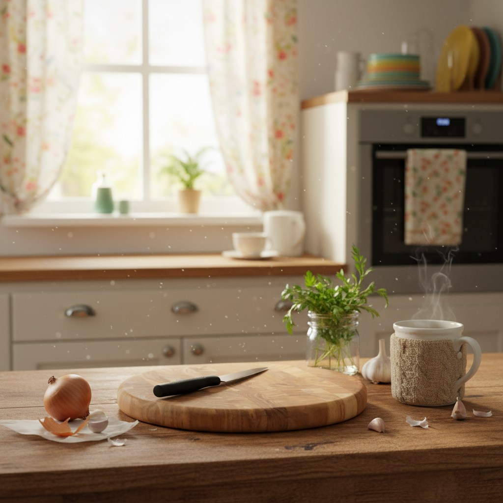 End Grain Acacia Round Chopping & Cheese Board