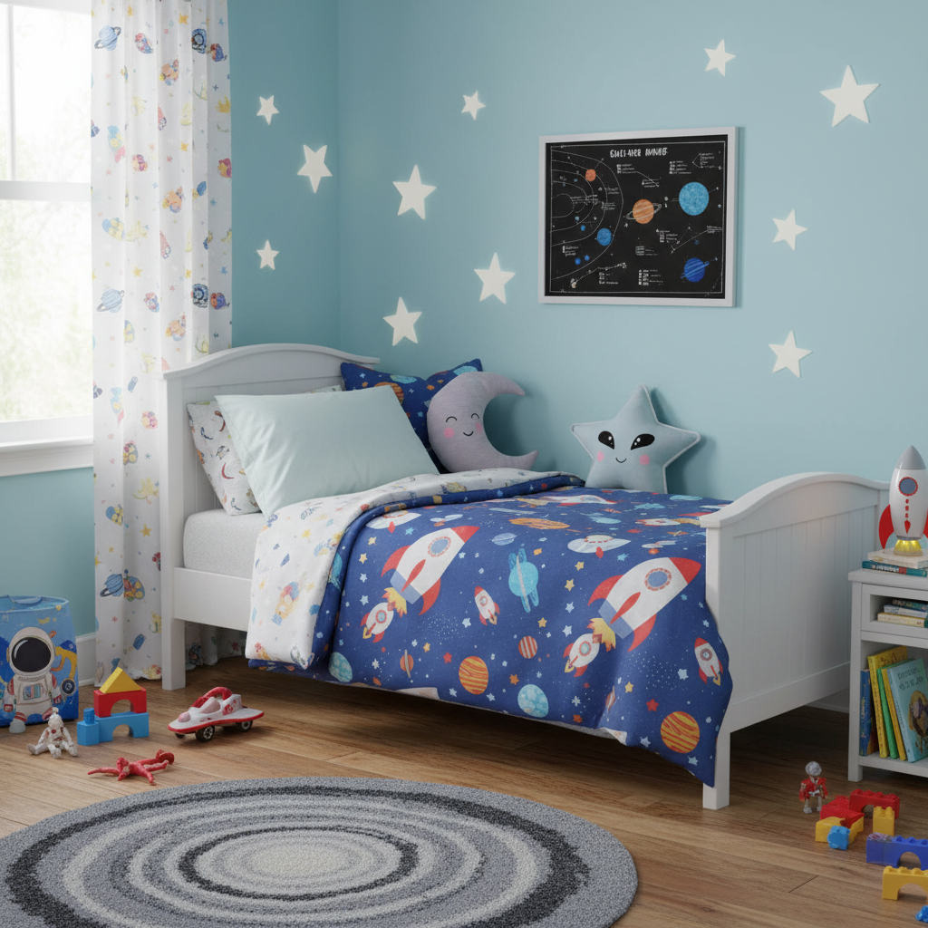 Funda de almohada Kids&amp;Cotton Kanu Azul 30 x 50 cm