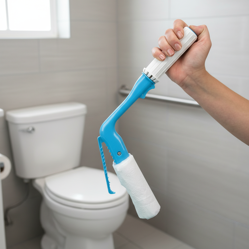 Self-Wipe Bathroom Toilet Aid