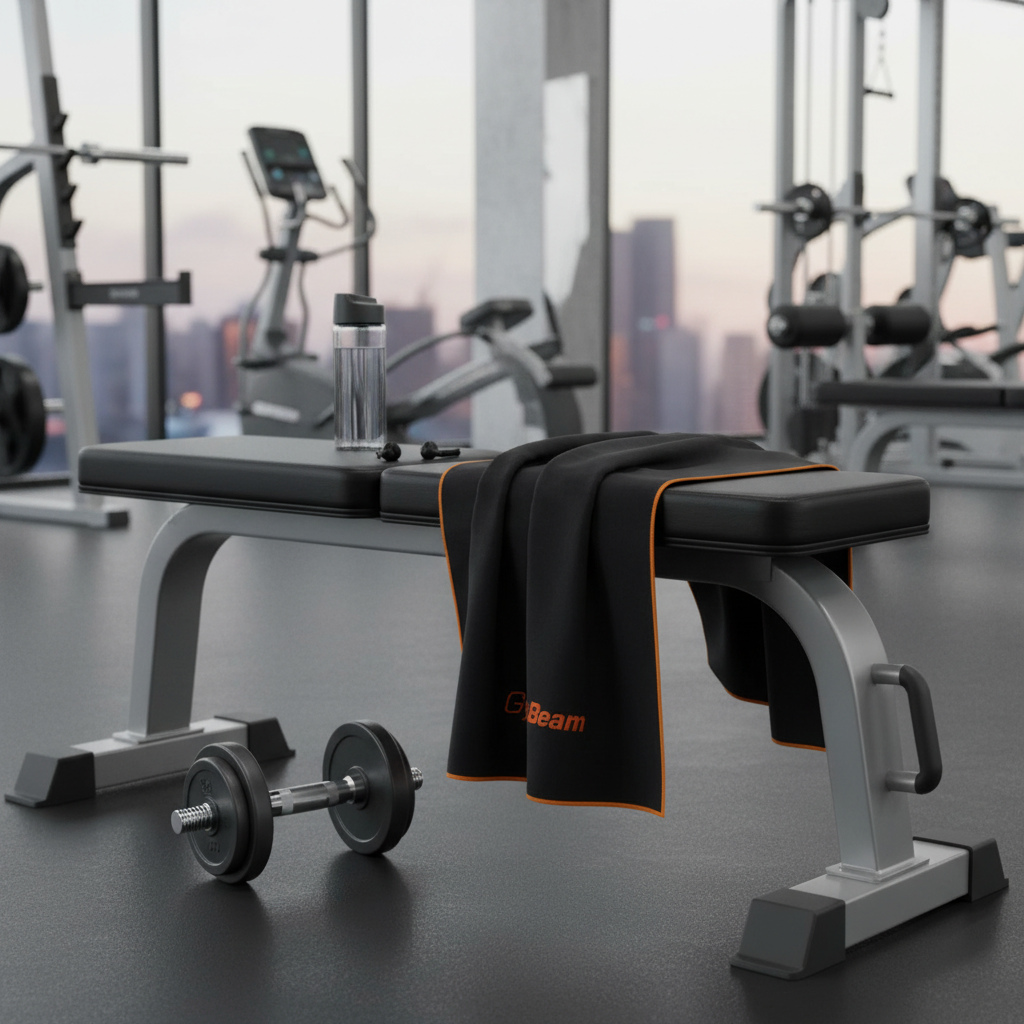 GymBeam sport, gyorsan száradó, black/orange (8586022218491)