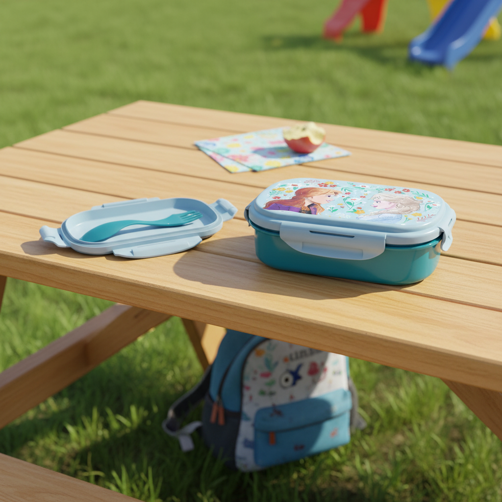 Fiambrera infantil Euroswan Frozen con cubiertos (21 x 14 x 6 cm) - Disney Frozen FR50014 