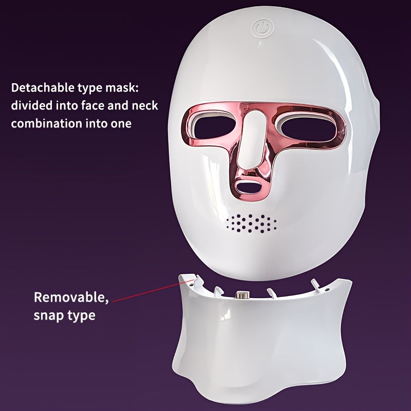 Mascarilla facial LED NNETM para el cuidado de la piel femenina (7 colores)