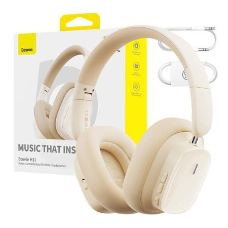 Baseus Bowie H1i ANC Wireless Headphones Over-Ear Bluetooth 5.3 Cream (A00050402223-00)