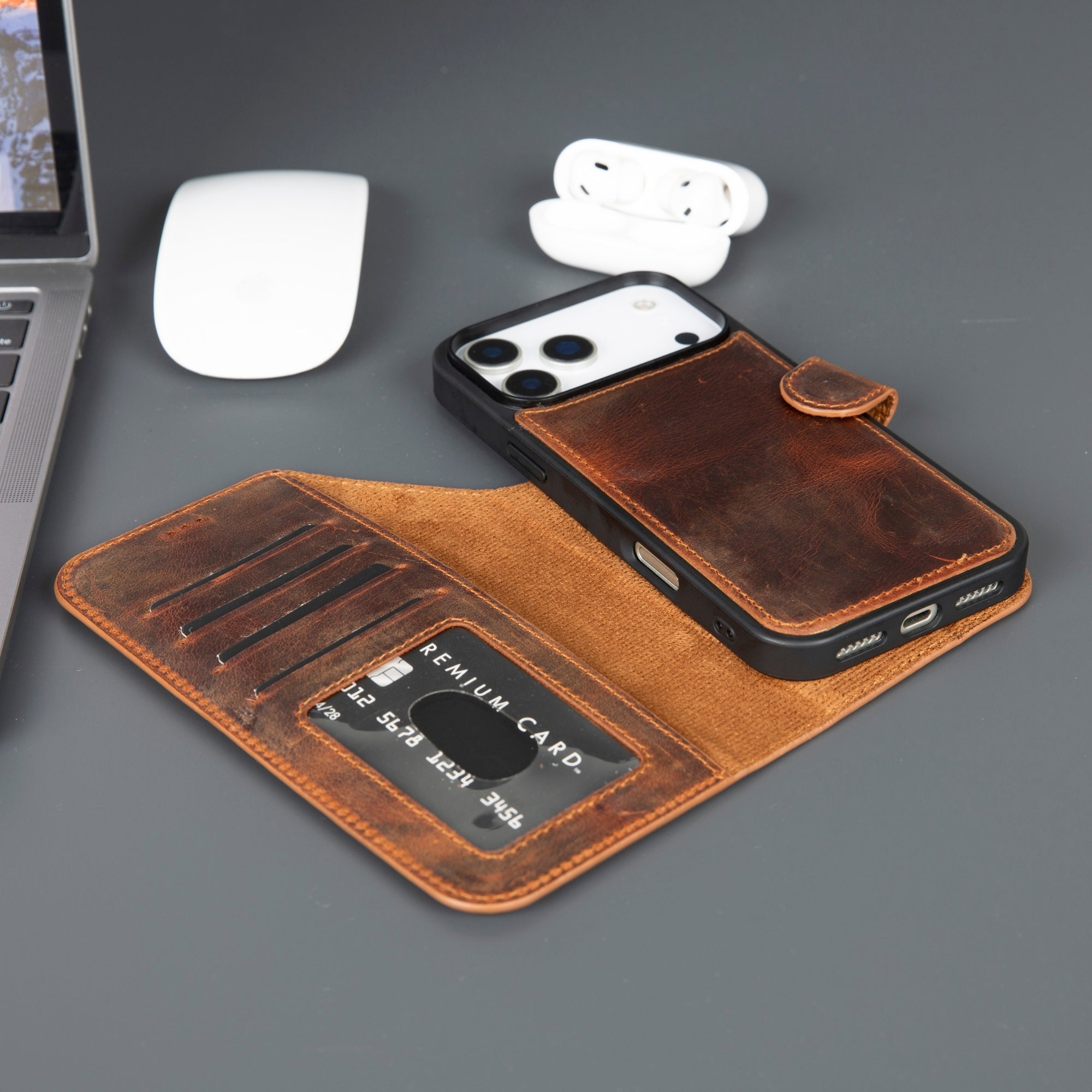 Funda de cuero Casper para iPhone 17 Pro Max (compatible con MagSafe)