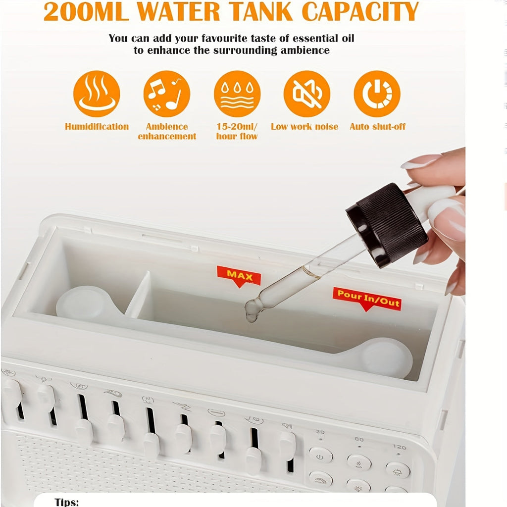 3-in-1 Sleep Night Light Humidifier Bluetooth Speaker