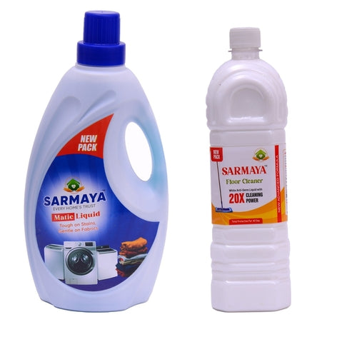 LIQUID DETERGENT 1 LTR & WHITE FLOOR CLEANER 1LTR