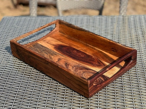 Acacia Wood Serving Tray 16x10 Inch