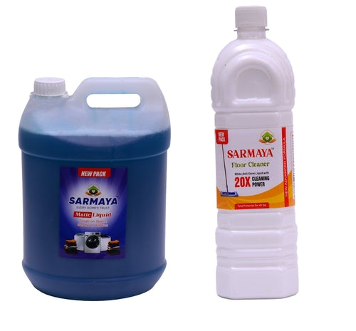 LIQUID DETERGENT 5 LTR & WHITE FLOOR CLEANER 1LTR