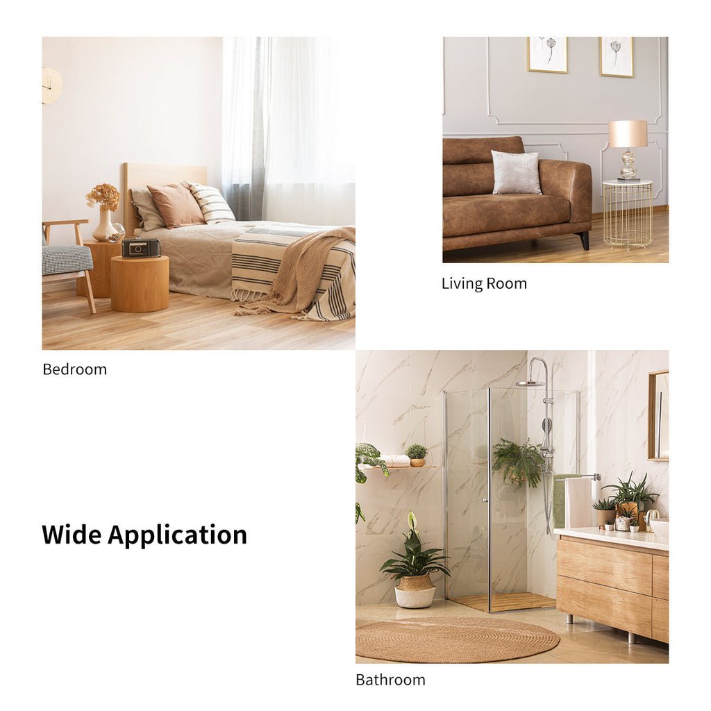 NNECW Bathroom Wall Mirror with Rounded Corner for Washroom-Black