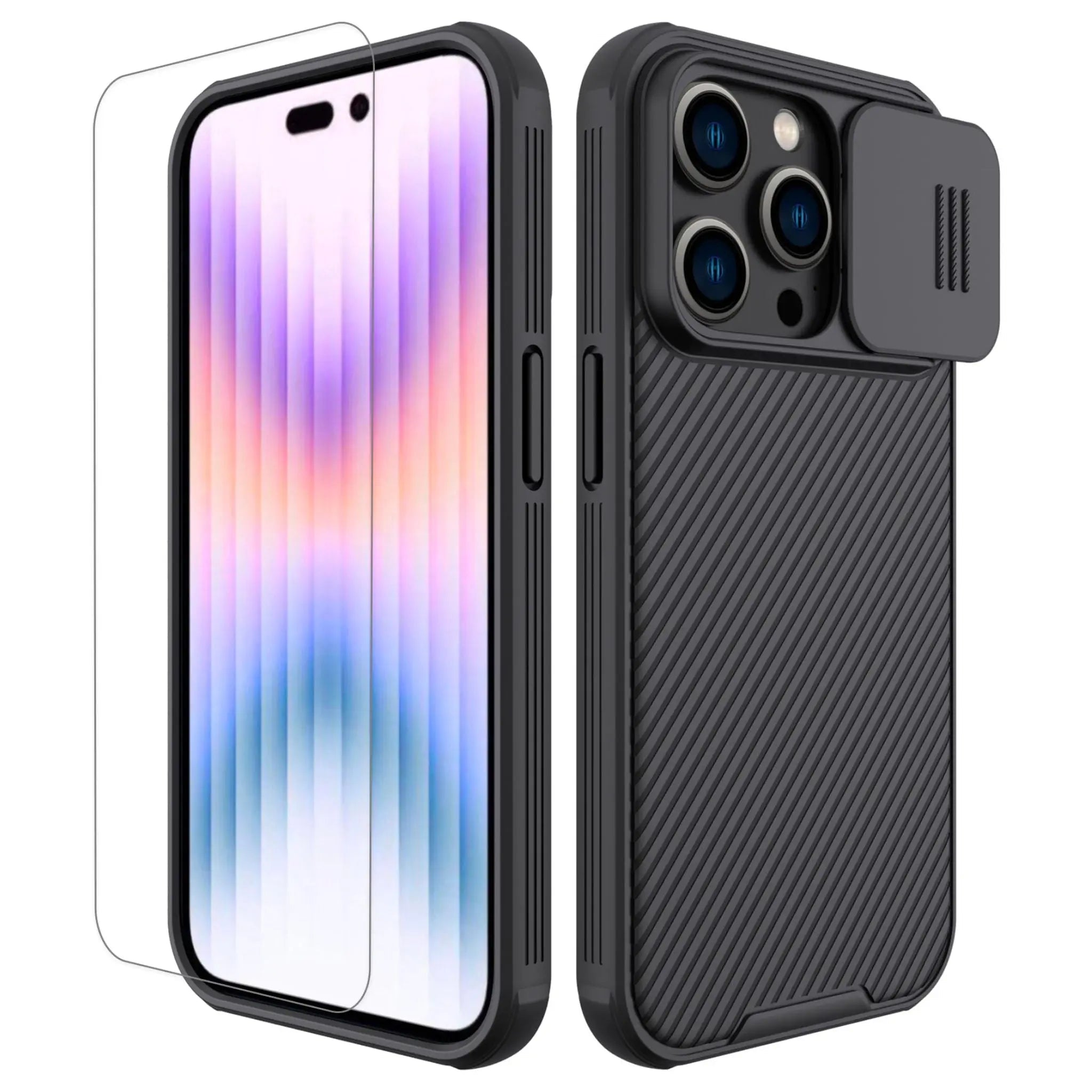 Funda de silicona deslizante con protección para cámara Anacotte para iPhone 14 